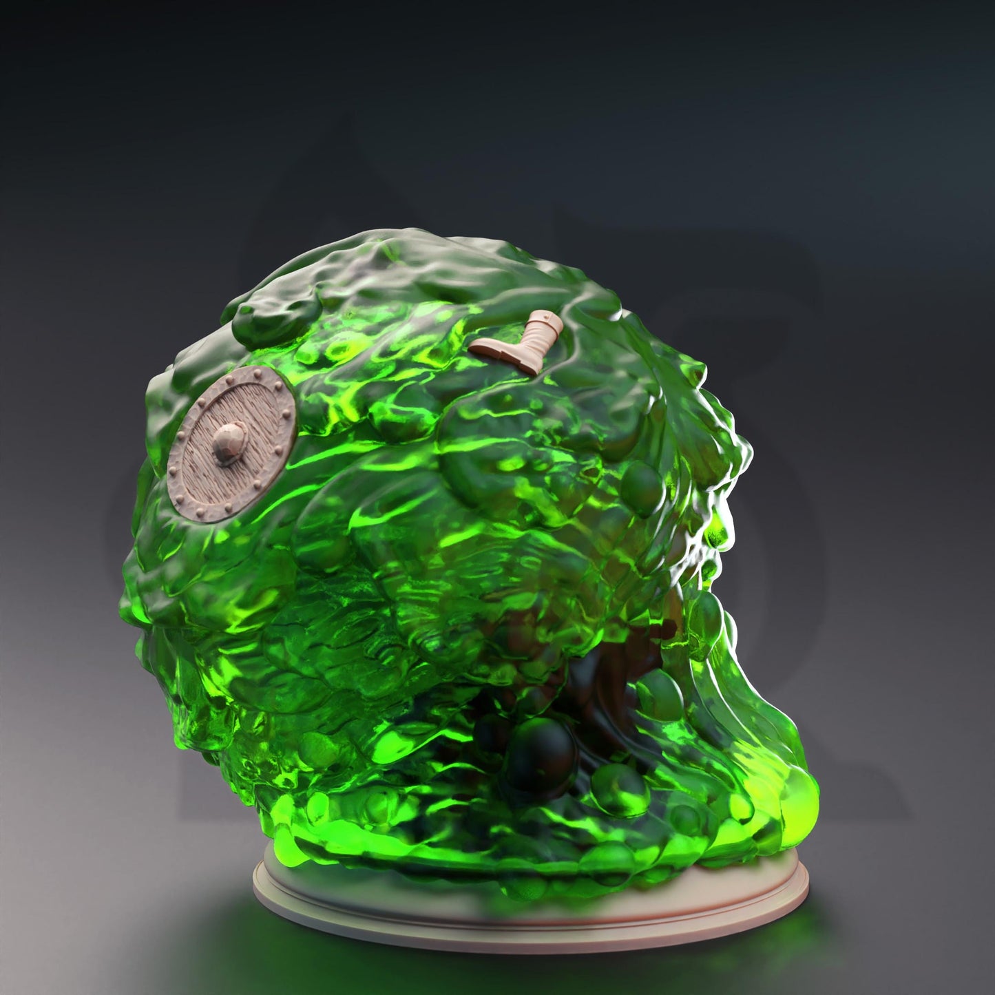 Gelatinous Sphere (Large) - 3D Printed Tabletop Figure for Dungeons & Dragons, DnD, Pathfinder RPGs, TTRPG