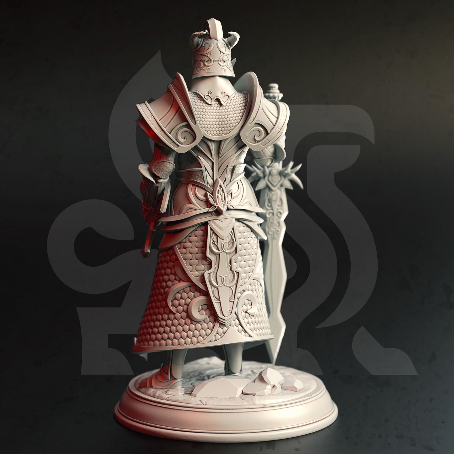 High Elven Warrior King - Valius Hanar (Medium) - 3D Printed Tabletop Figure for Dungeons & Dragons, DnD, Pathfinder RPGs, TTRPG