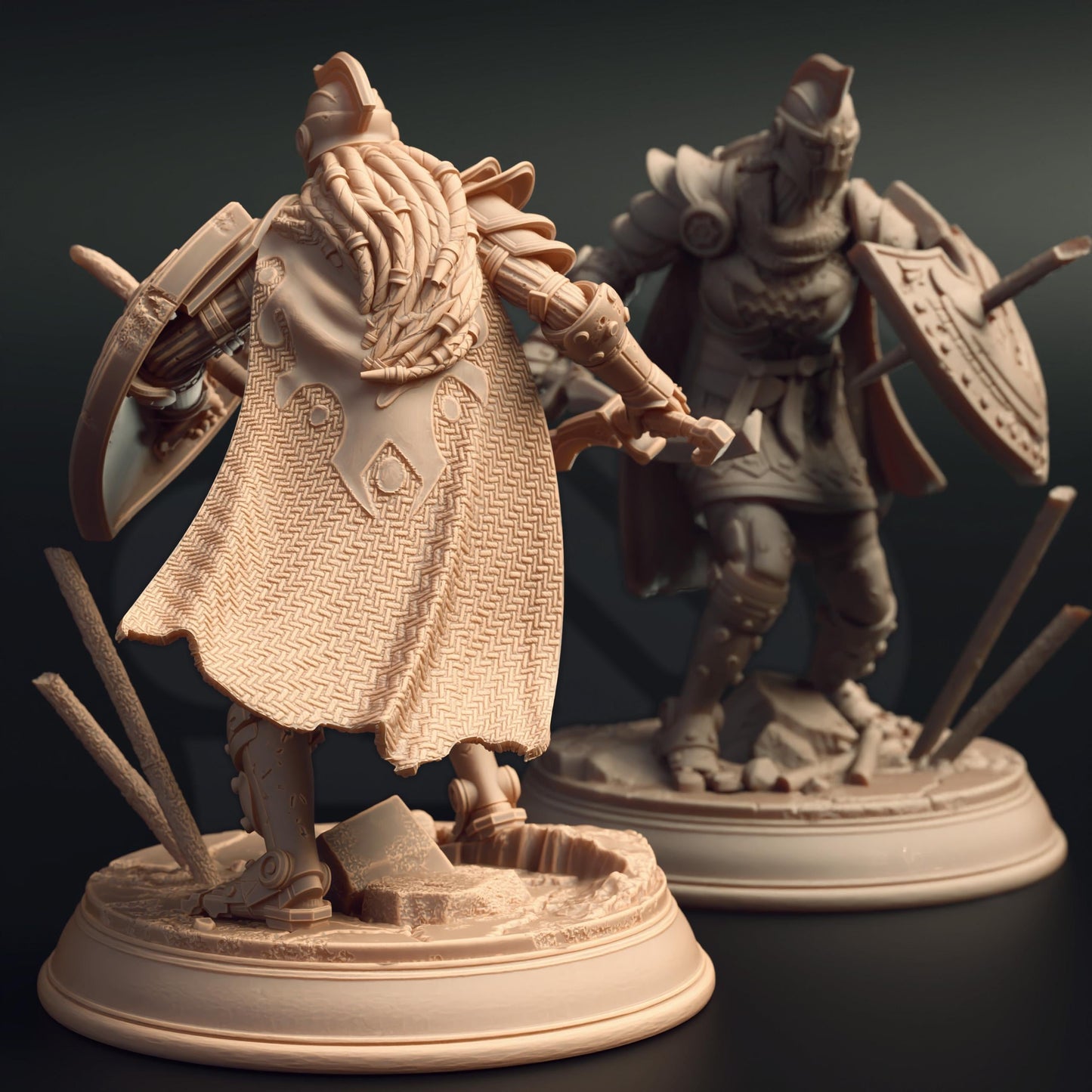 Warforged Warrior - Octavia Strive (Medium) - 3D Printed Tabletop Figure for Dungeons & Dragons, DnD, Pathfinder RPGs, TTRPG