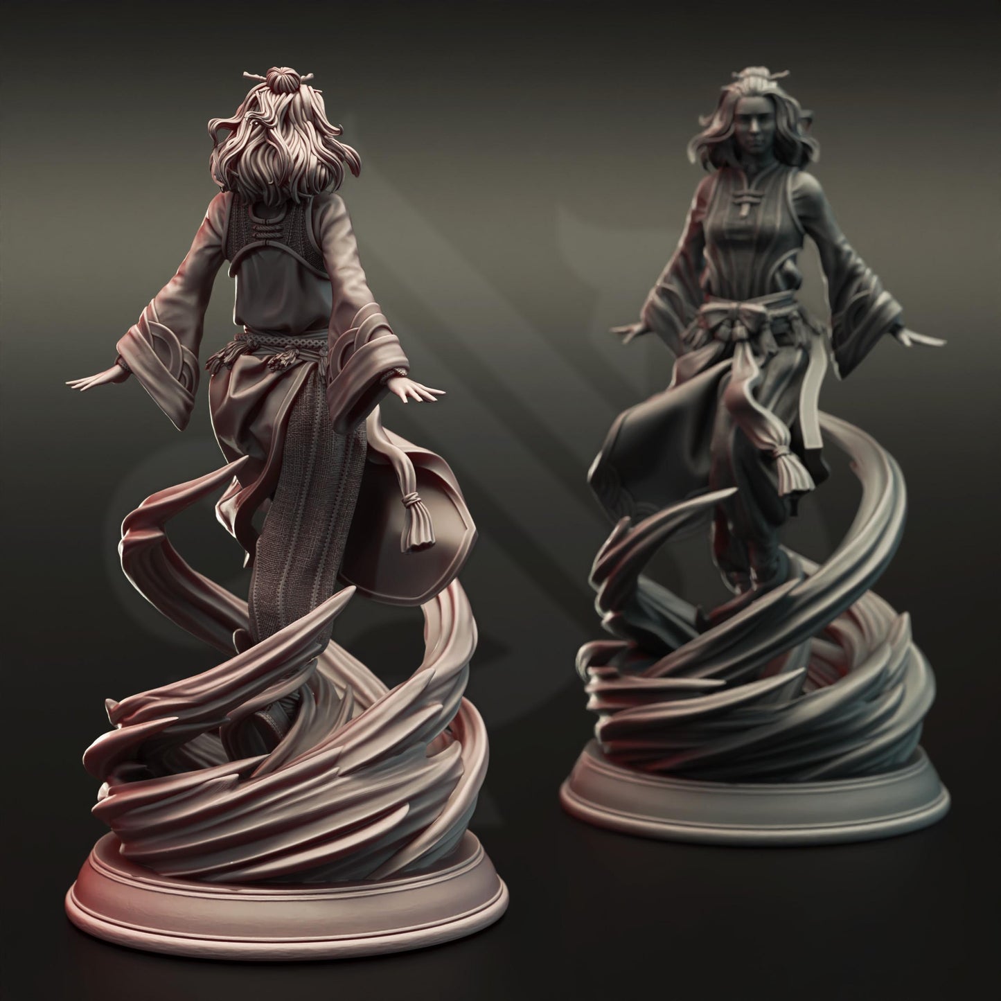 Air Genasi Aeromancer - Avia Shun (Medium) - 3D Printed Tabletop Figure for Dungeons & Dragons, DnD, Pathfinder RPGs, TTRPG