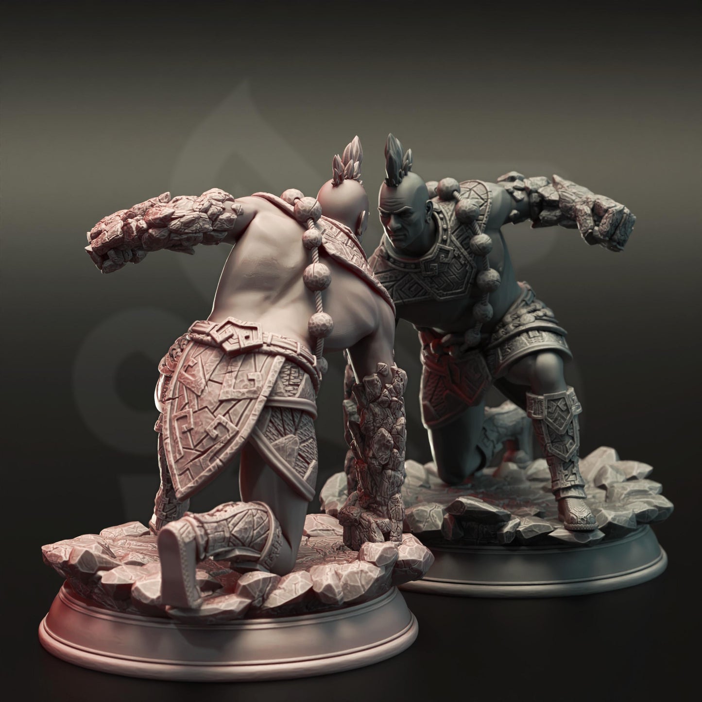 Earth Genasi Brawler - Markus Craghand (Medium) - 3D Printed Tabletop Figure for Dungeons & Dragons, DnD, Pathfinder RPGs, TTRPG