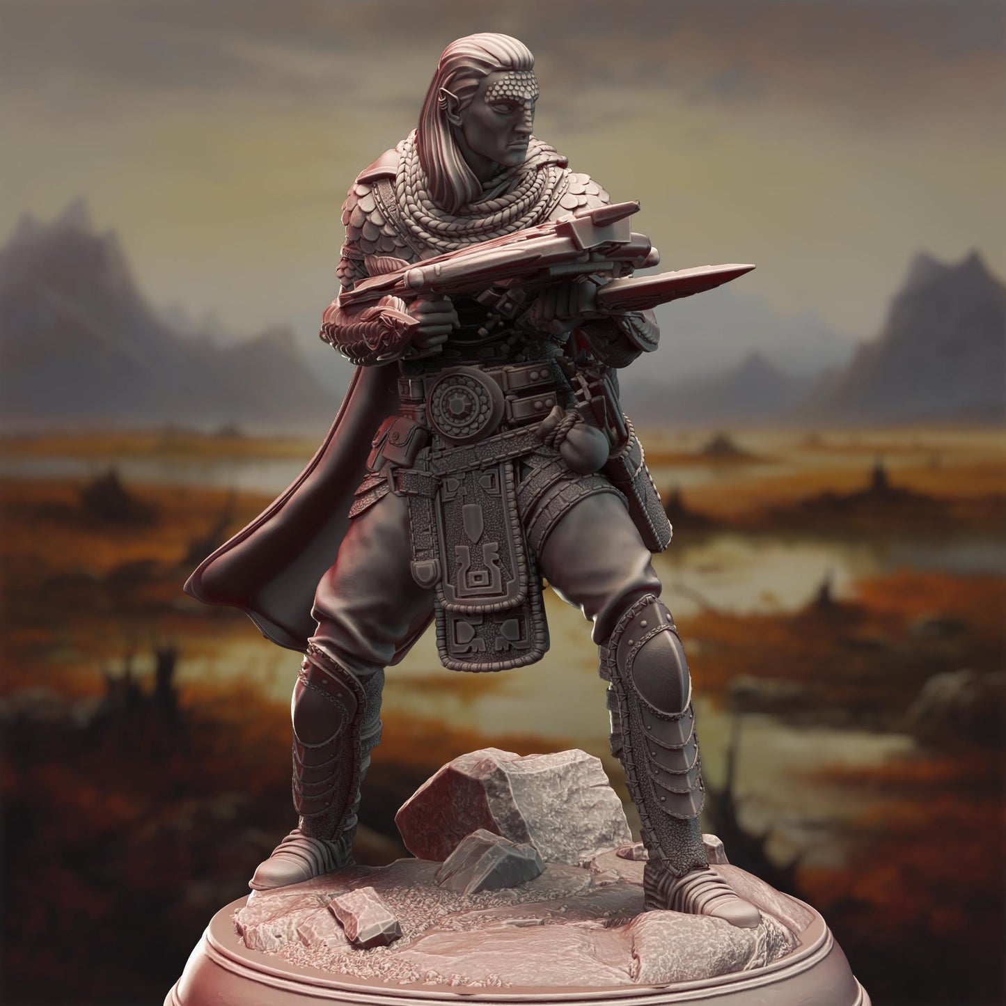 Yuan Ti Rogue Assassin - Shyamiri (Medium) - 3D Printed Tabletop Figure for Dungeons & Dragons, DnD, Pathfinder RPGs, TTRPG