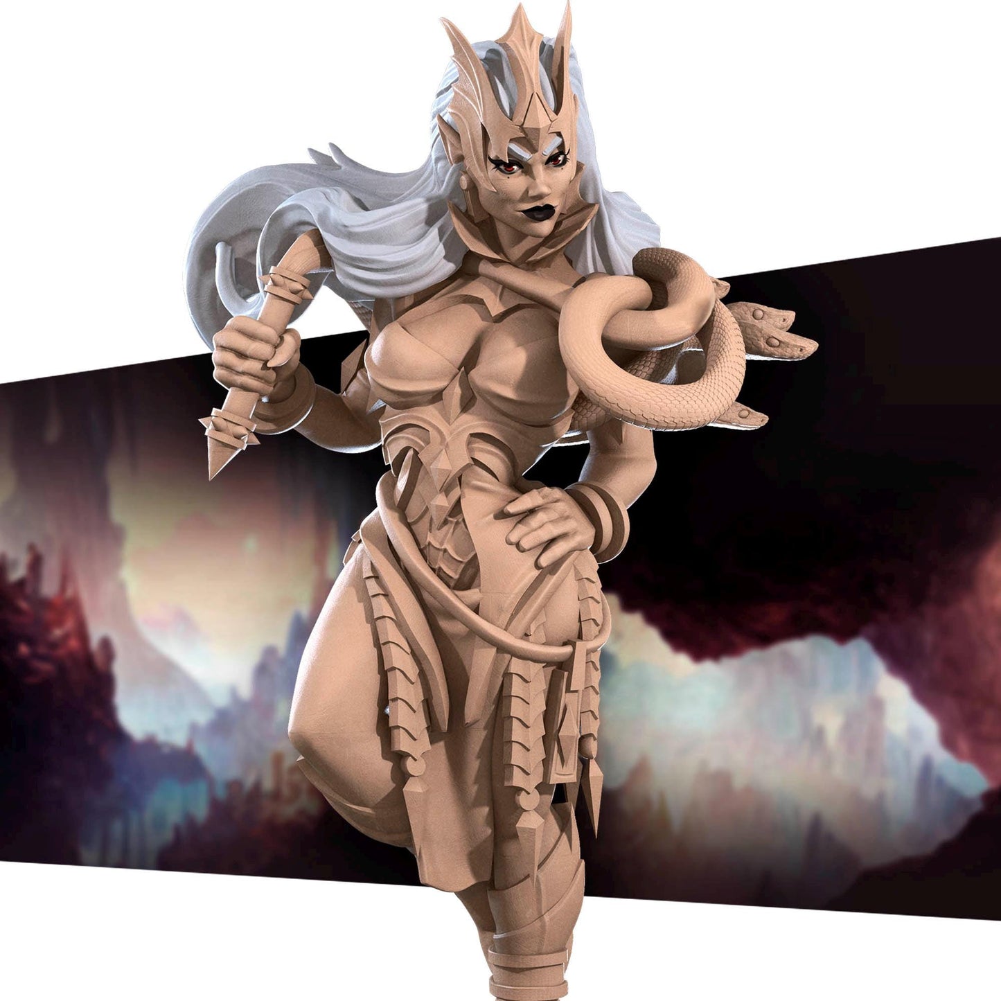 Kendall, Drow Mistress (Medium) - Tabletop Figure for Dungeons & Dragons, DnD, Pathfinder RPGs, TTRPG