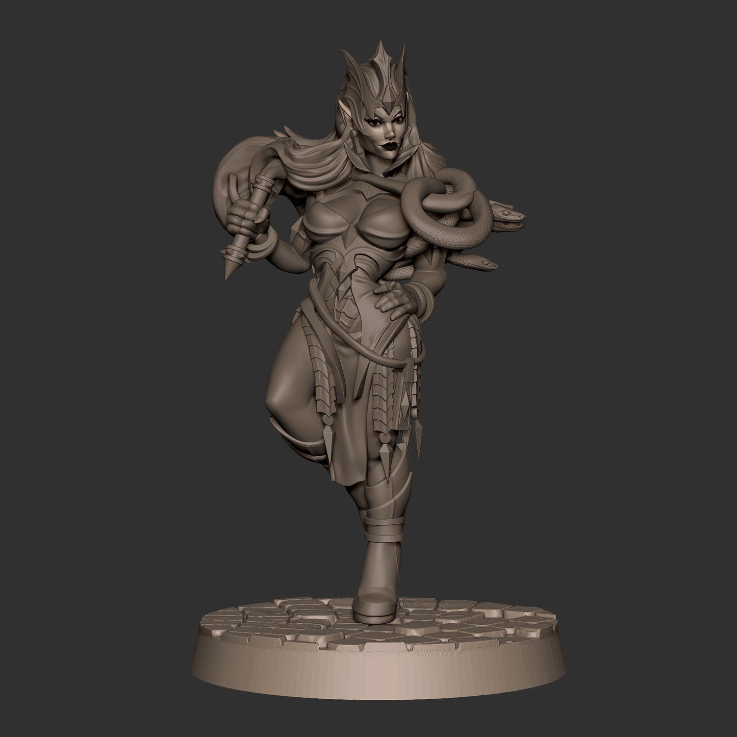 Kendall, Drow Mistress (Medium) - Tabletop Figure for Dungeons & Dragons, DnD, Pathfinder RPGs, TTRPG