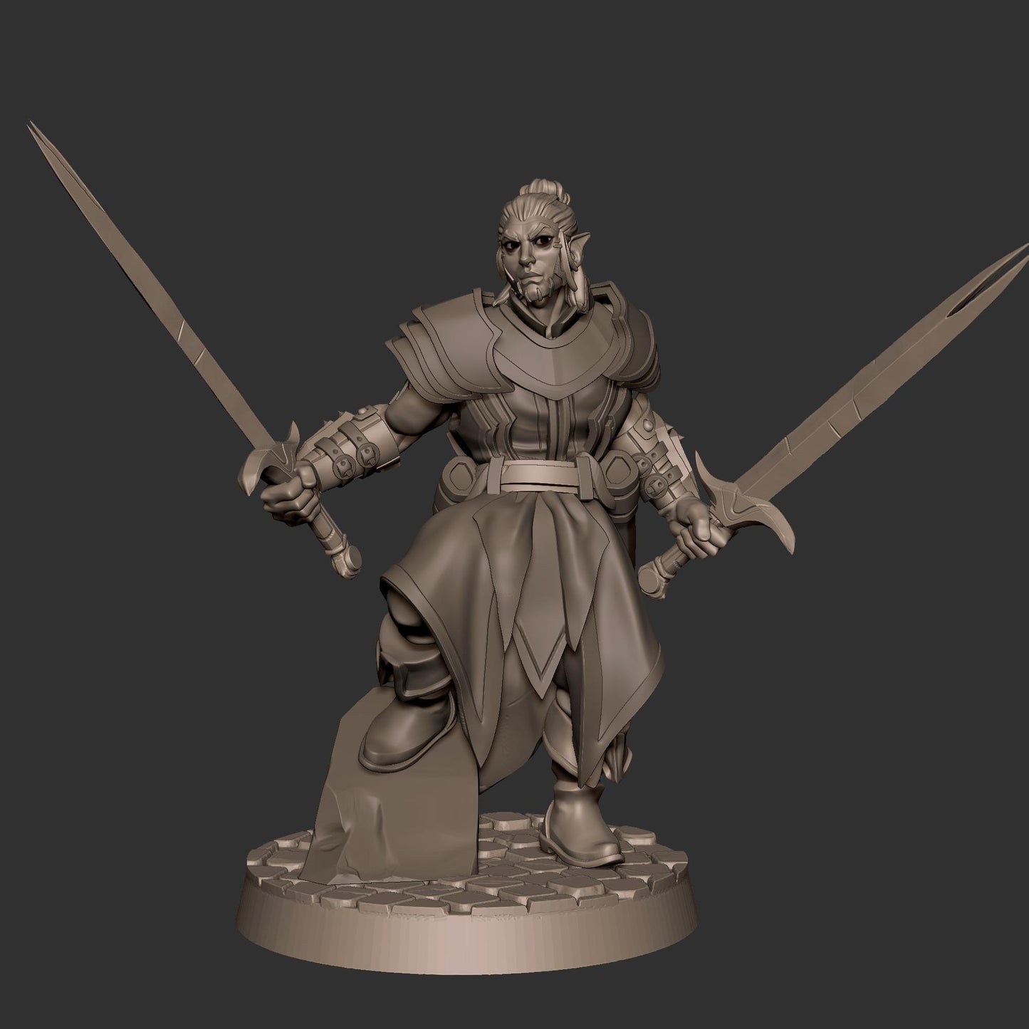 Drow Weapon Master (Medium) - Tabletop Figure for Dungeons & Dragons, DnD, Pathfinder RPGs, TTRPG