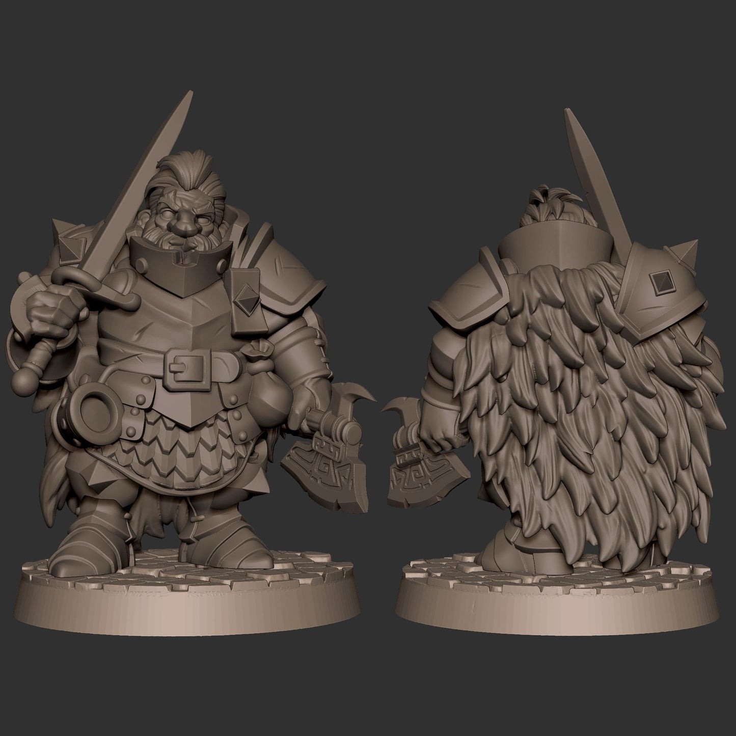 Duergar Warrior (Medium) - Tabletop Figure for Dungeons & Dragons, DnD, Pathfinder RPGs, TTRPG