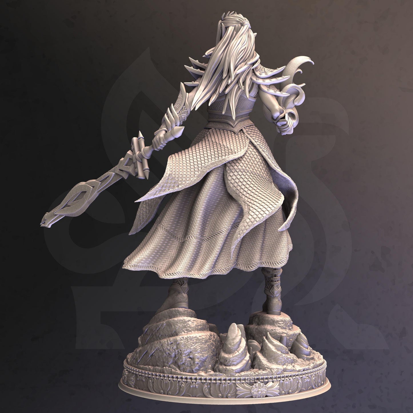 Hex Bladed Warlock - Elaina Naire (Medium) - Tabletop Figure for Dungeons & Dragons, DnD, Pathfinder RPGs, TTRPG