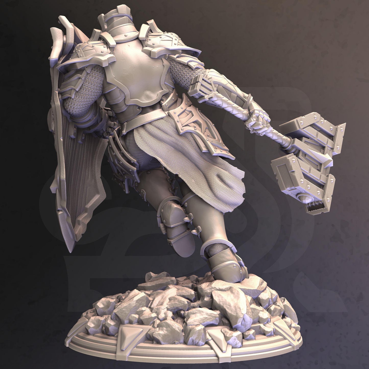 Holy Paladin - Cardioth - Tabletop Figure for Dungeons & Dragons, DnD, Pathfinder RPGs, TTRPG