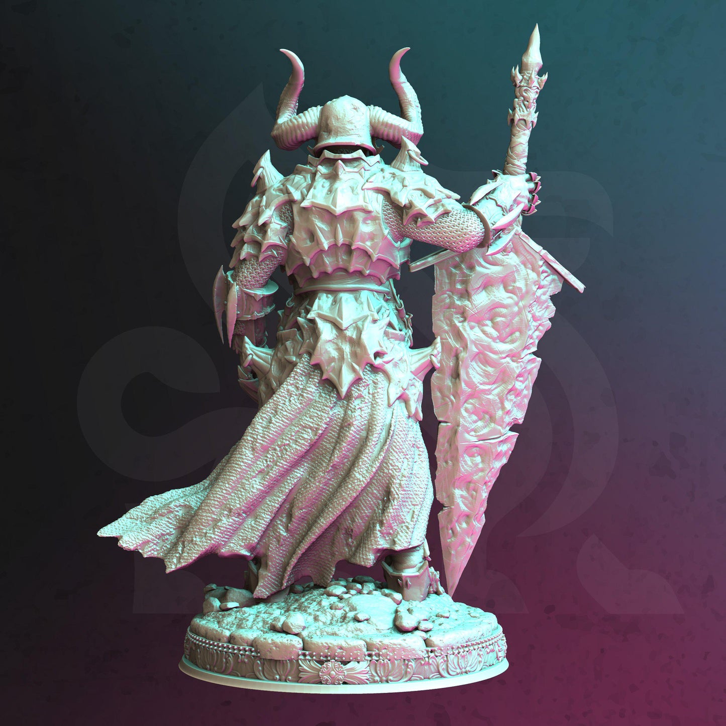 Death Knight - Morian Fairhair - Tabletop Figure for Dungeons & Dragons, DnD, Pathfinder RPGs, TTRPG