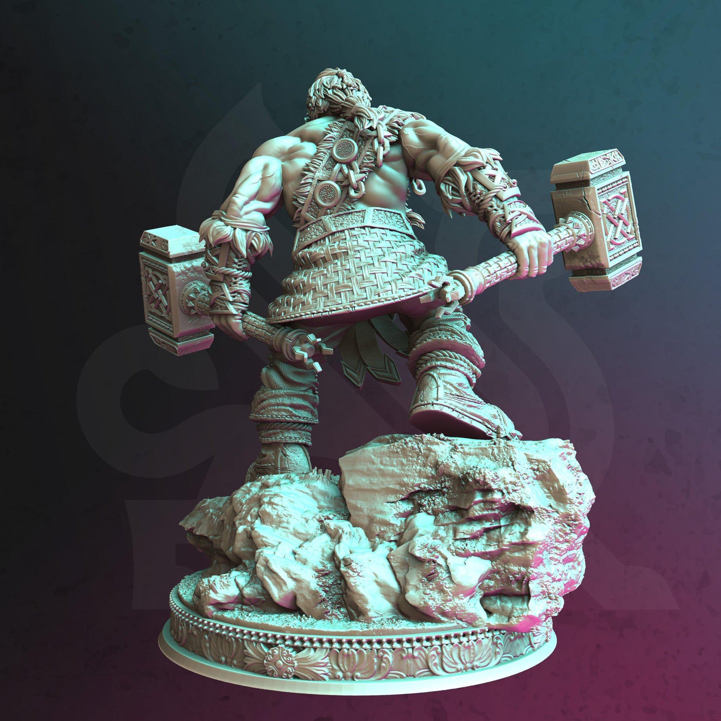 Dwarf Barbarian - Mathias - Tabletop Figure for Dungeons & Dragons, DnD, Pathfinder RPGs, TTRPG