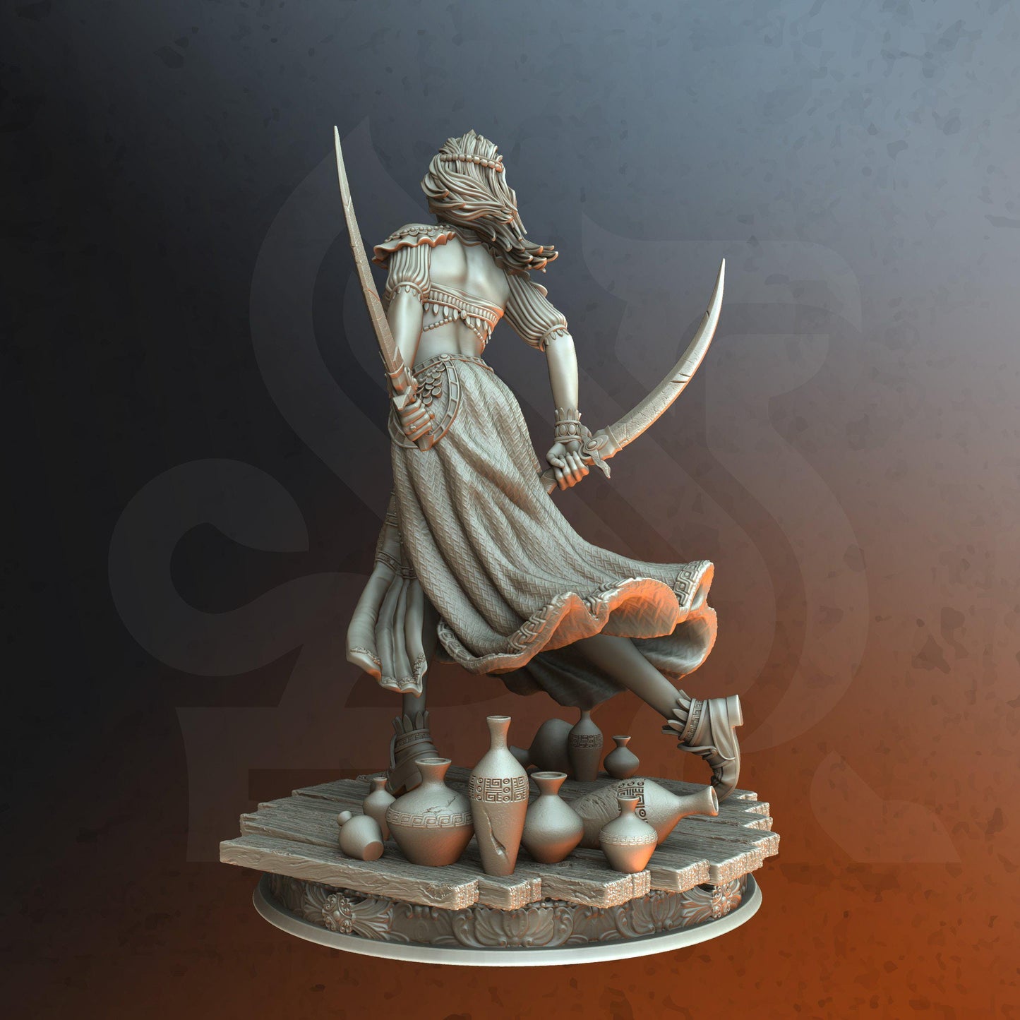 Sword Dancer - Nahida - Tabletop Figure for Dungeons & Dragons, DnD, Pathfinder RPGs, TTRPG