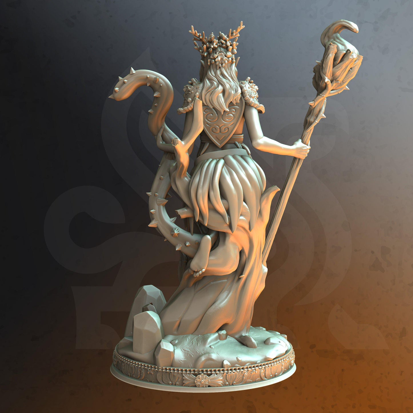 Rheda The Revered - Elven Druid (Medium) - Tabletop Figure for Dungeons & Dragons, DnD, Pathfinder RPGs, TTRPG