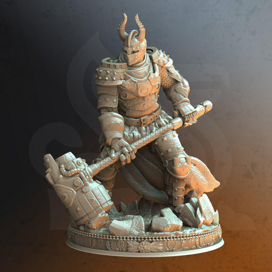 Chief Hersir - Barnard Mjolnir - Tabletop Figure for Dungeons & Dragons, DnD, Pathfinder RPGs, TTRPG