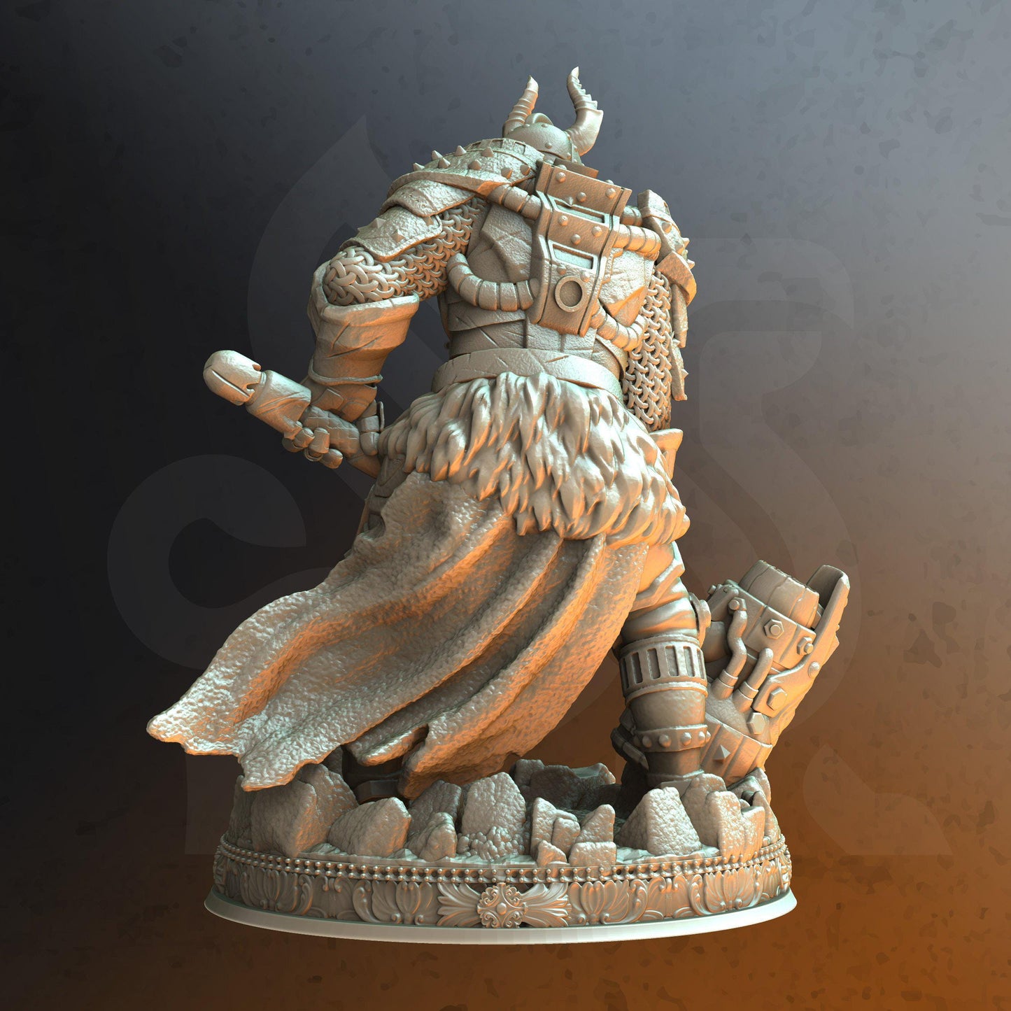 Chief Hersir - Barnard Mjolnir - Tabletop Figure for Dungeons & Dragons, DnD, Pathfinder RPGs, TTRPG