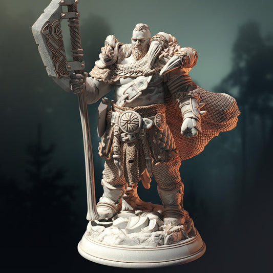 Viking Barbarian Berserker - Orik Bjornstain (Medium) - Tabletop Figure for Dungeons & Dragons, DnD, Pathfinder RPGs, TTRPG