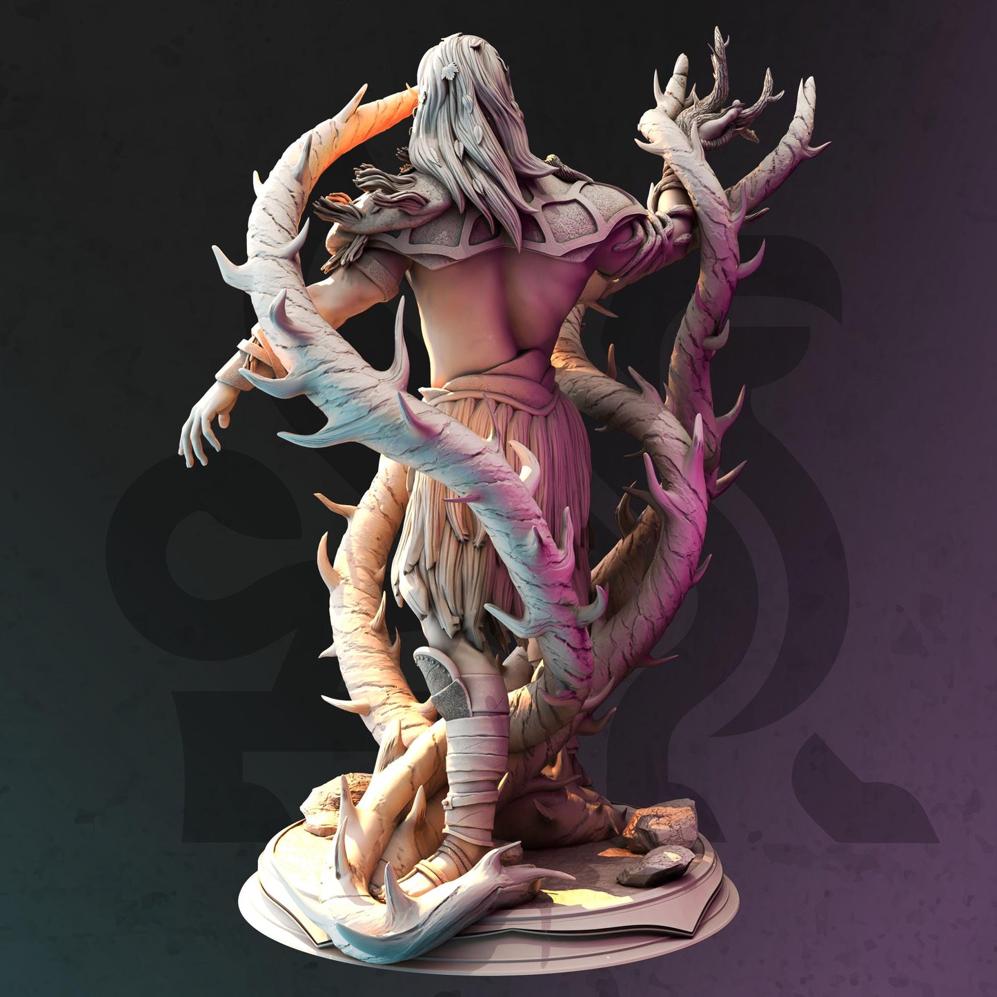 Drow Swamp Spider Druid - Toraxid - 3D Printed Tabletop Figure for Dungeons & Dragons, DnD, Pathfinder RPGs, TTRPG