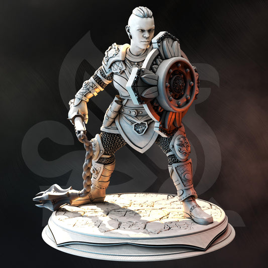 Dwarf Knowledge Cleric - Tergrid - 3D Printed Tabletop Figure for Dungeons & Dragons, DnD, Pathfinder RPGs, TTRPG