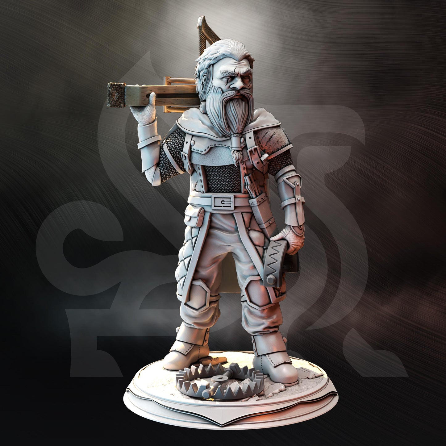 Half-Dwarf Hunter - Vraglin Okrod (Medium) - Tabletop Figure for Dungeons & Dragons, DnD, Pathfinder RPGs, TTRPG