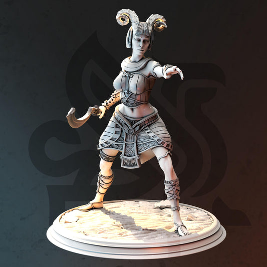 Exotic Tiefling Warlock - Karina Remar (Medium) - Tabletop Figure for Dungeons & Dragons, DnD, Pathfinder RPGs, TTRPG