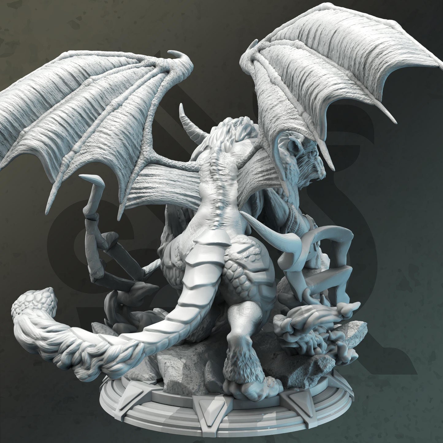 Lightning Chimera - Vilamin (Large) - 3D Printed Tabletop Figure for Dungeons & Dragons, DnD, Pathfinder RPGs, TTRPG