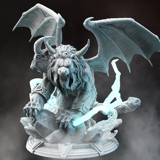 Lightning Chimera - Vilamin (Large) - 3D Printed Tabletop Figure for Dungeons & Dragons, DnD, Pathfinder RPGs, TTRPG