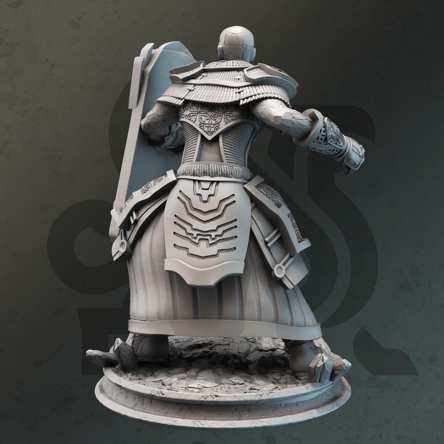 Earth Genasi Vanguard - Kotta Terran (Medium) - Tabletop Figure for Dungeons & Dragons, DnD, Pathfinder RPGs, TTRPG