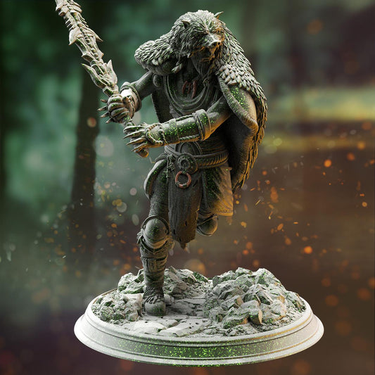 Druidic Barbarian - Aloxian (Medium) - Tabletop Figure for Dungeons & Dragons, DnD, Pathfinder RPGs, TTRPG