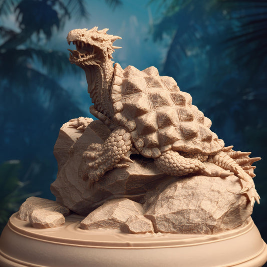 Dragon Turtle Hatchling - Testidi (Large) - 3D Printed Tabletop Figure for Dungeons & Dragons, DnD, Pathfinder RPGs, TTRPG