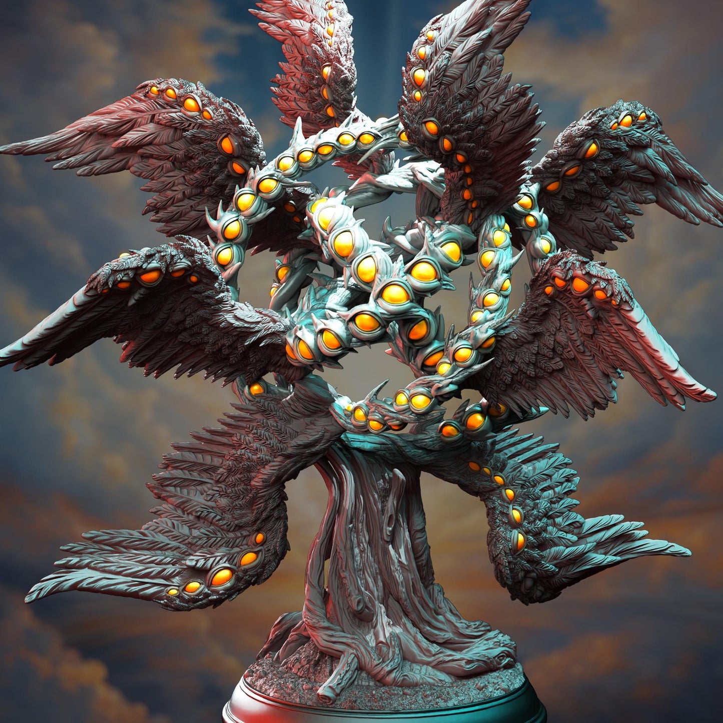 Angel of a Thousand Eyes - Erathis (Large) - 3D Printed Tabletop Figure for Dungeons & Dragons, DnD, Pathfinder RPGs, TTRPG