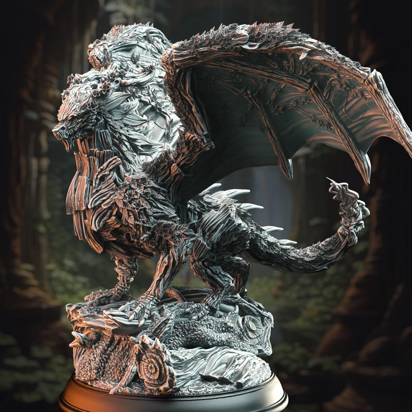 Ancient Fey Dragon - Underthwyn (Gargantuan) - 3D Printed Tabletop Figure for Dungeons & Dragons, DnD, Pathfinder RPGs, TTRPG