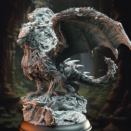 Ancient Fey Dragon - Underthwyn (Gargantuan) - 3D Printed Tabletop Figure for Dungeons & Dragons, DnD, Pathfinder RPGs, TTRPG