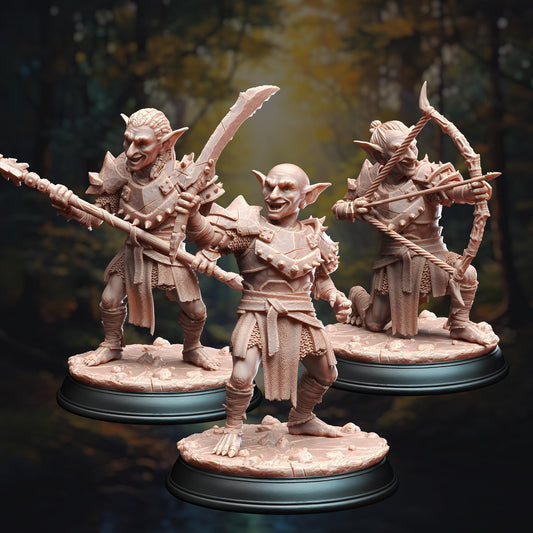 Goblin Bandits - Urkadu Goblins (Bundle) - 3D Printed Tabletop Figure for Dungeons & Dragons, DnD, Pathfinder RPGs, TTRPG