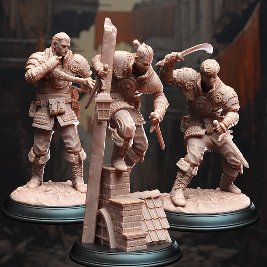 Bandit Thugs - Dusty Dirks (Bundle) - 3D Printed Tabletop Figure for Dungeons & Dragons, DnD, Pathfinder RPGs, TTRPG