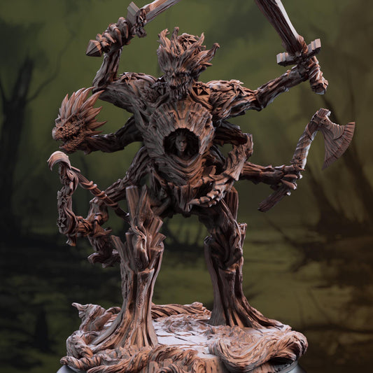 Treant Dryad Hybrid - Verda (Large) - 3D Printed Tabletop Figure for Dungeons & Dragons, DnD, Pathfinder RPGs, TTRPG