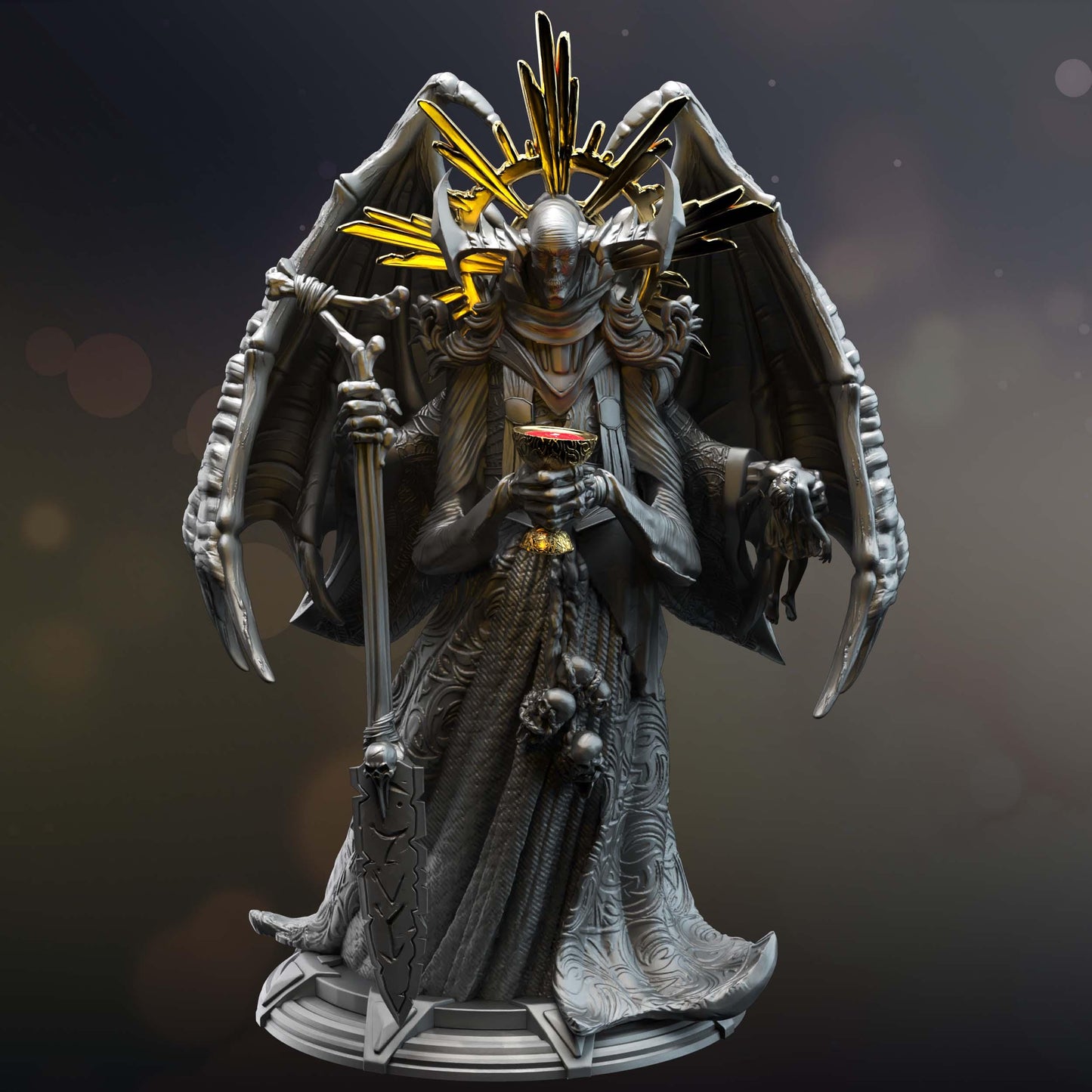 Arch Lich of Undeath - Myrothlir - 3D Printed Tabletop Figure for Dungeons & Dragons, DnD, Pathfinder RPGs, TTRPG