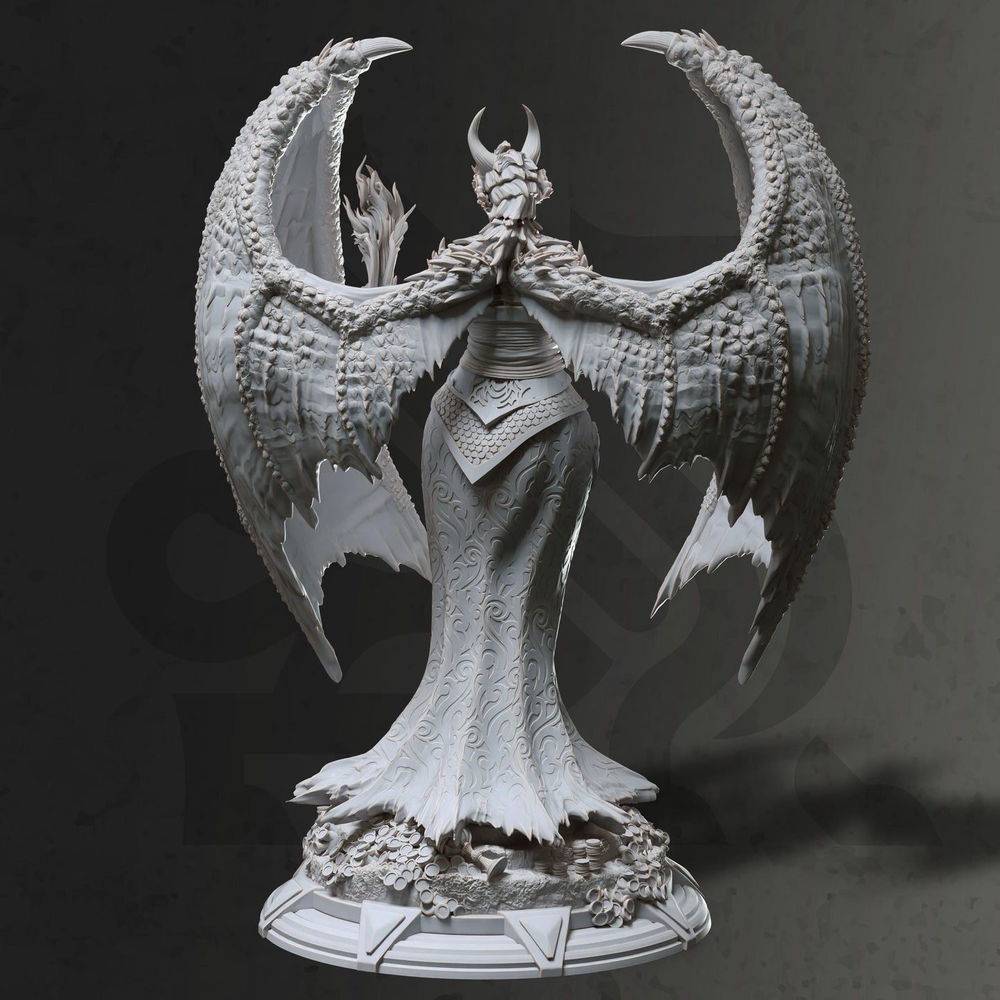 Dragon Warlock - Tharvaya (Medium) - Tabletop Figure for Dungeons & Dragons, DnD, Pathfinder RPGs, TTRPG