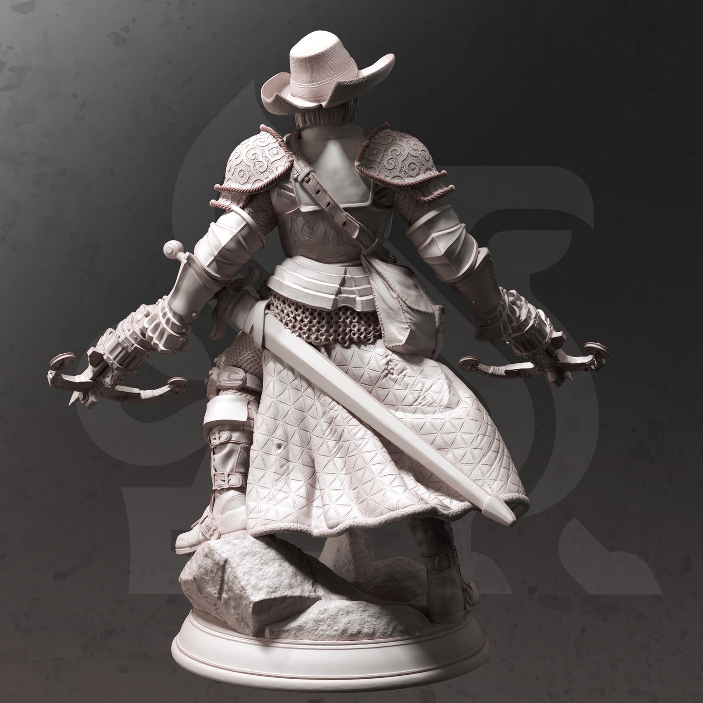 Blood Hunter - Valter Brookes (Medium) - 3D Printed Tabletop Figure for Dungeons & Dragons, DnD, Pathfinder RPGs, TTRPG