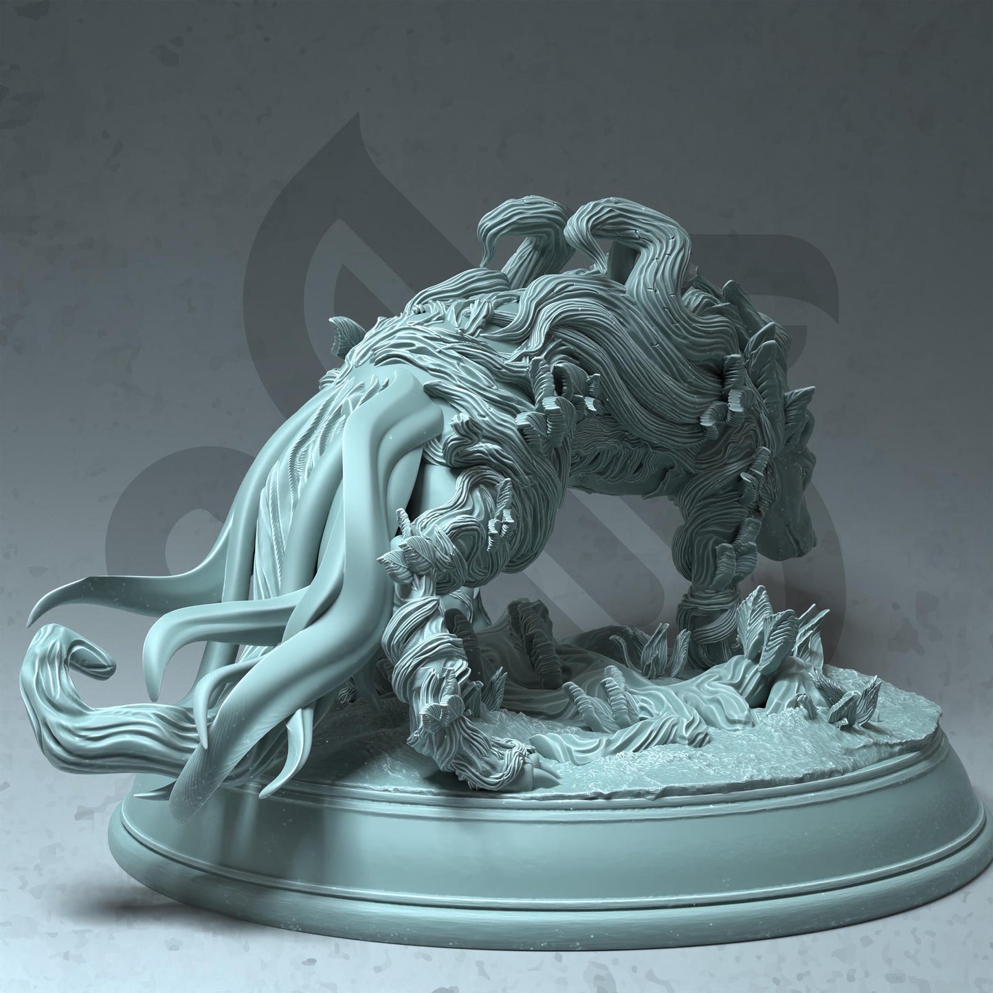 Fey Touched Hound - Caryd (Large) - 3D Printed Tabletop Figure for Dungeons & Dragons, DnD, Pathfinder RPGs, TTRPG