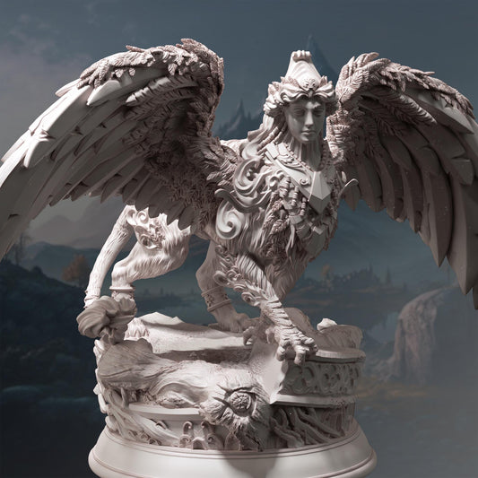 Ancient Sphinx - Tizariel (Large) - 3D Printed Tabletop Figure for Dungeons & Dragons, DnD, Pathfinder RPGs, TTRPG