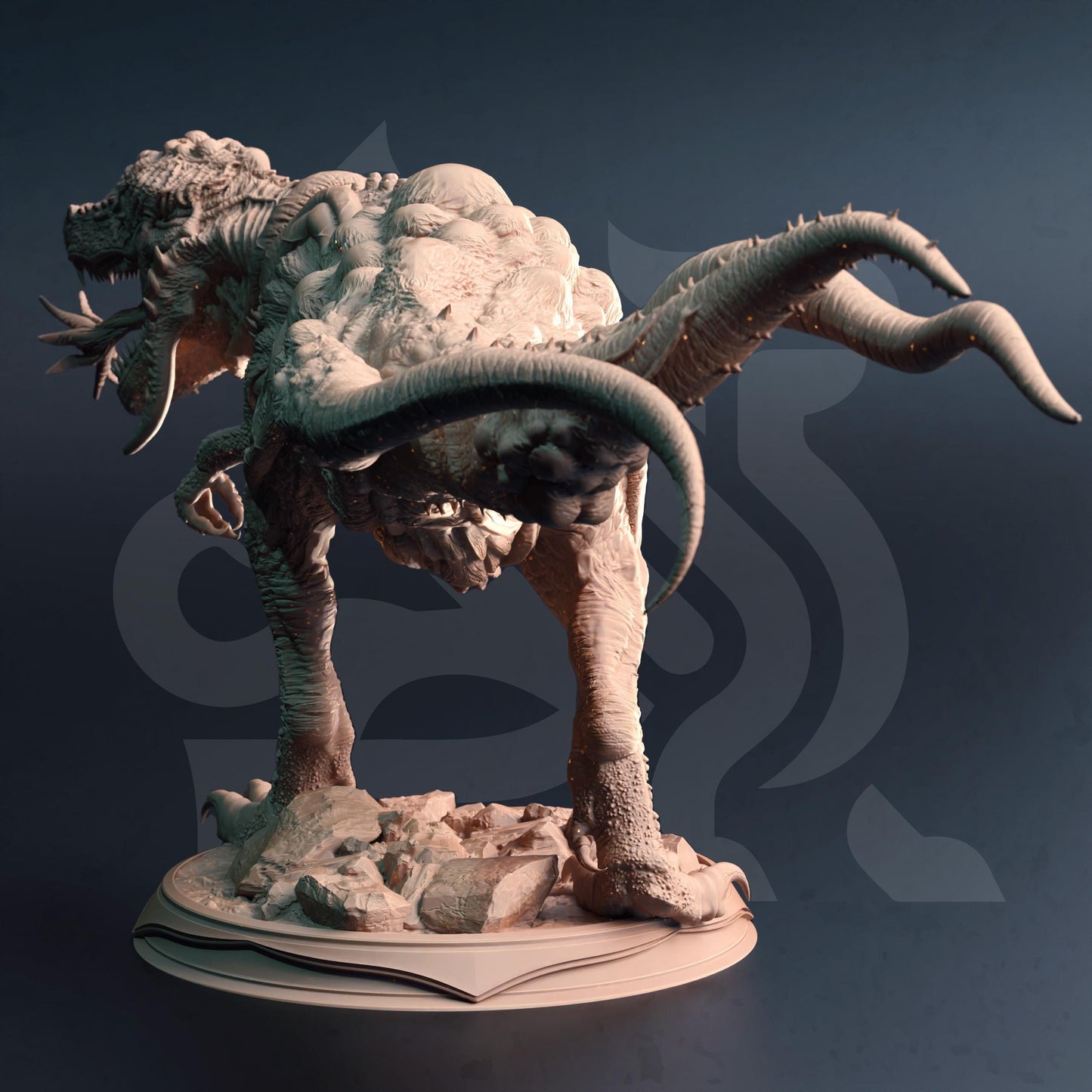 Eldritch Dinosaur - Eldrasorous Rex (Huge) - 3D Printed Tabletop Figure for Dungeons & Dragons, DnD, Pathfinder RPGs, TTRPG