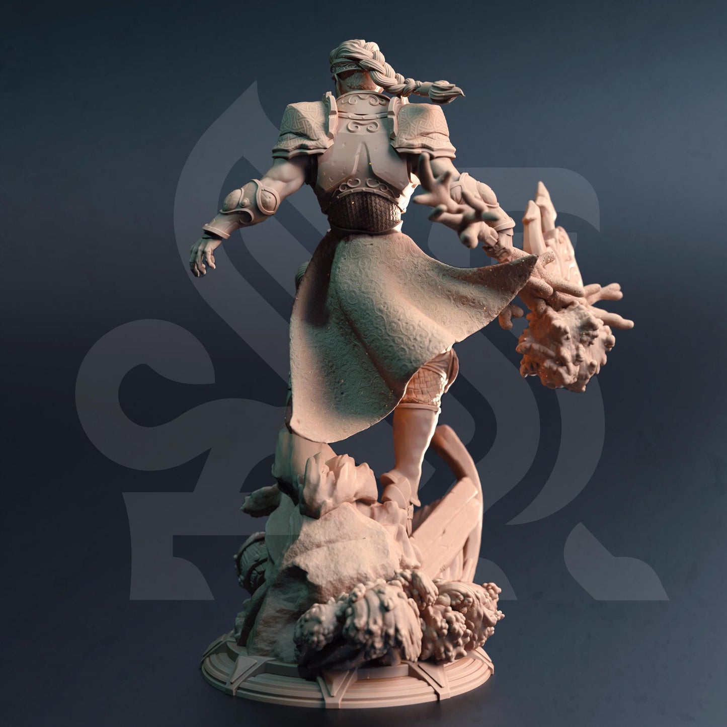 Triton Sea Paladin - Aboro-Ko (Medium) - Tabletop Figure for Dungeons & Dragons, DnD, Pathfinder RPGs, TTRPG