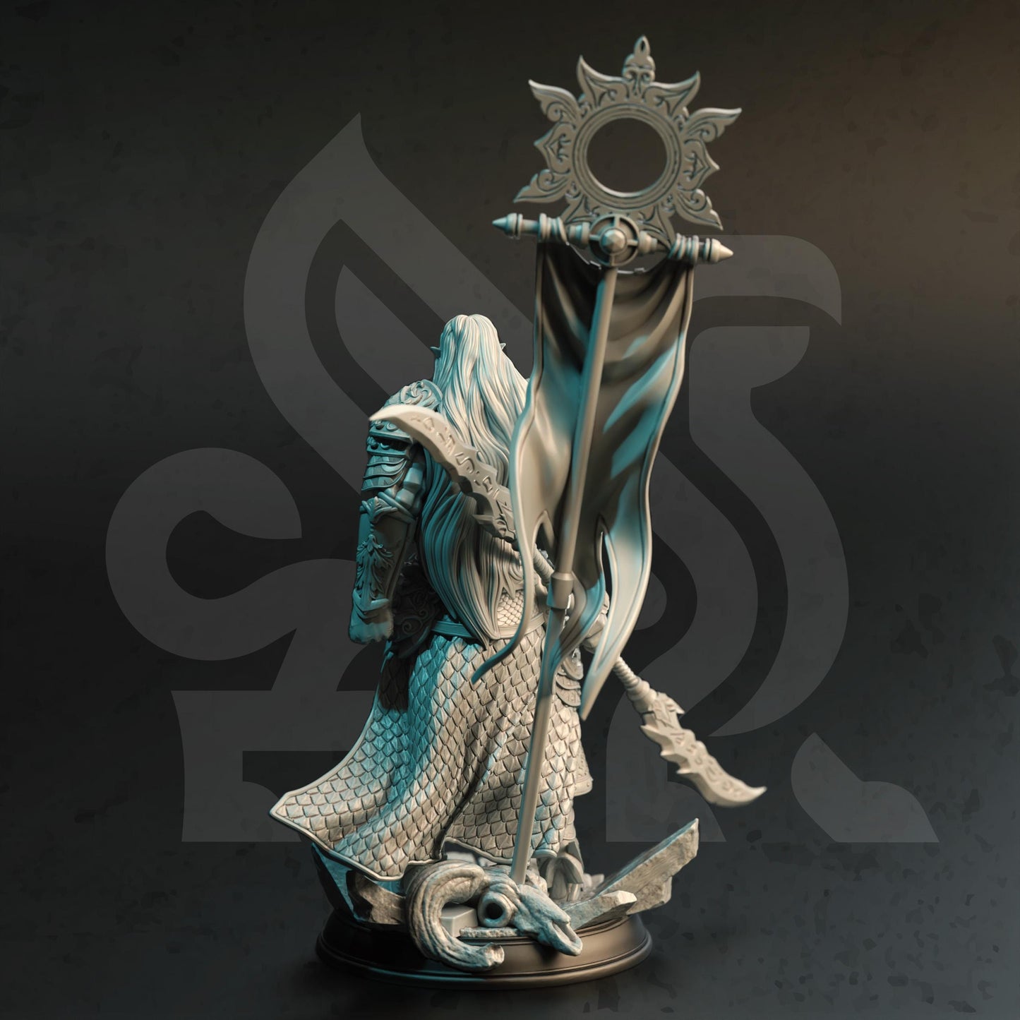 Elven Eldritch Knight - Rolen (Medium) - Tabletop Figure for Dungeons & Dragons, DnD, Pathfinder RPGs, TTRPG