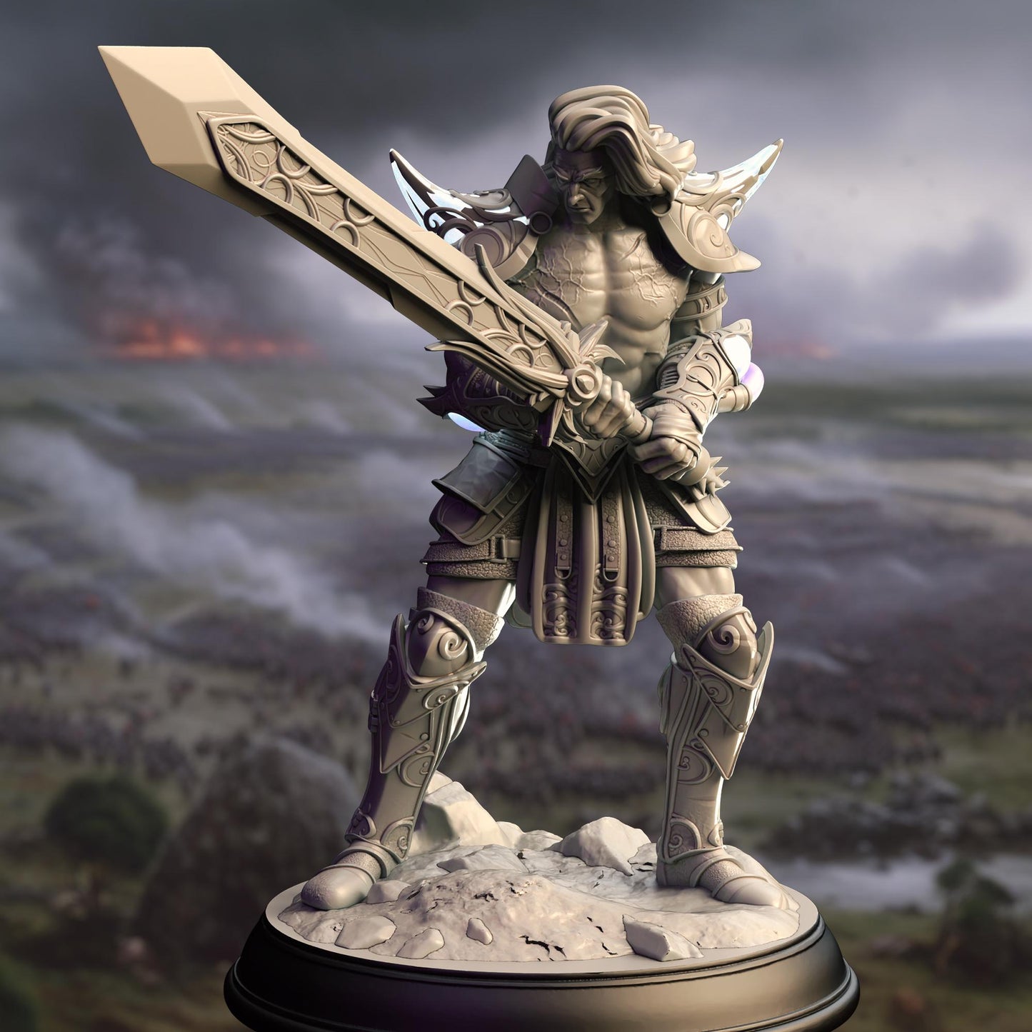 Arcane Infused Barbarian - Charys (Medium) - 3D Printed Tabletop Figure for Dungeons & Dragons, DnD, Pathfinder RPGs, TTRPG