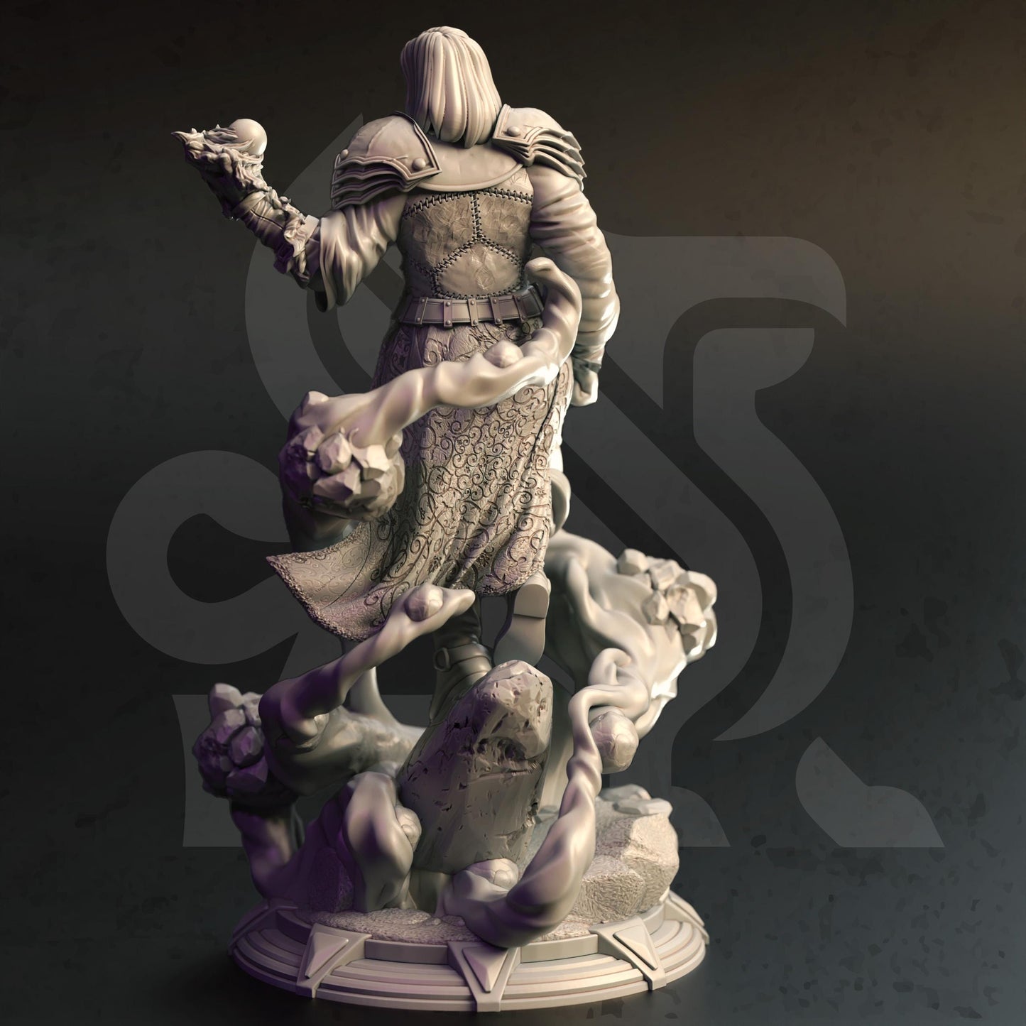 Human Invoker - Dorian - 3D Printed Tabletop Figure for Dungeons & Dragons, DnD, Pathfinder RPGs, TTRPG