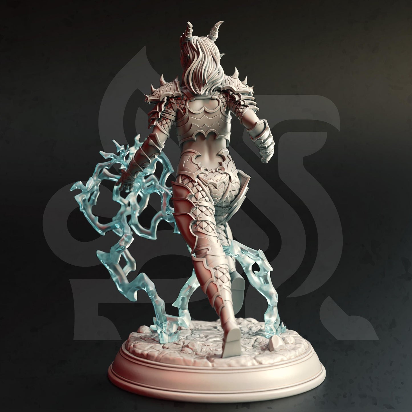 Tiefling Draconic Bloodline Sorcerer - Aurestia (Medium) - Tabletop Figure for Dungeons & Dragons, DnD, Pathfinder RPGs, TTRPG