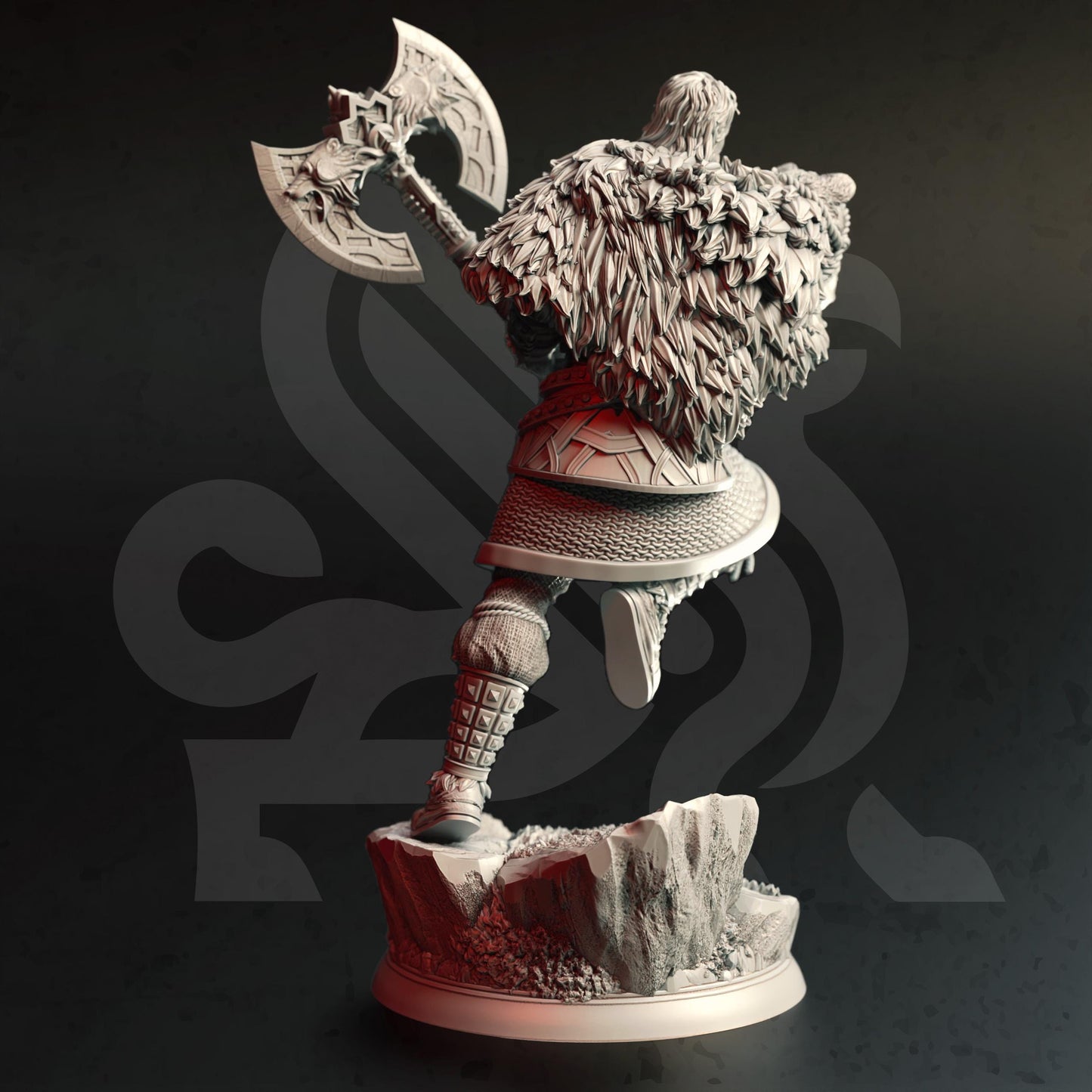 Viking Barbarian King - King Hjolmir (Medium) - Tabletop Figure for Dungeons & Dragons, DnD, Pathfinder RPGs, TTRPG