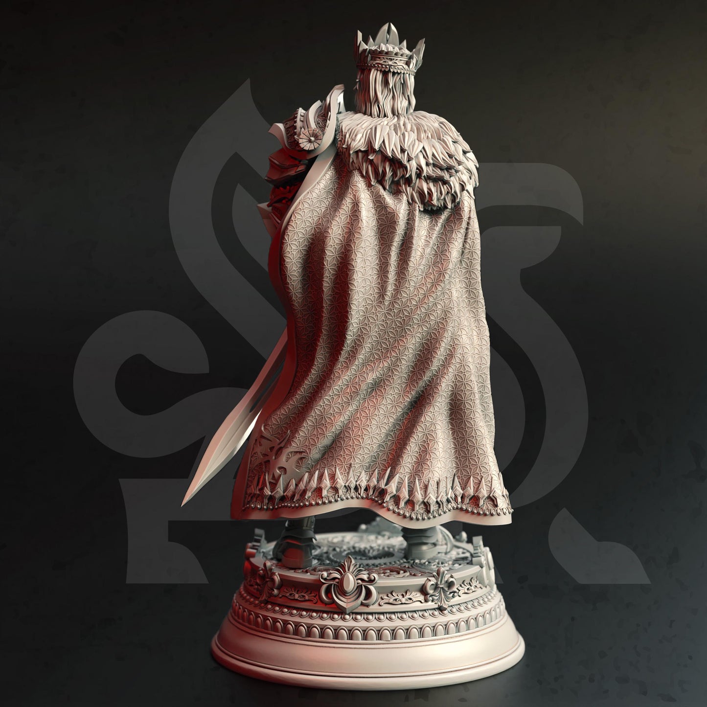 Human Warrior King - King Trendium - 3D Printed Tabletop Figure for Dungeons & Dragons, DnD, Pathfinder RPGs, TTRPG