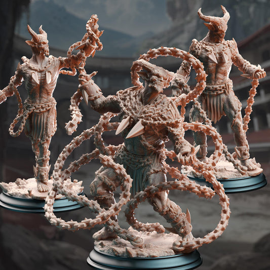 Chain Devils of the Nosmeni (Bundle) - 3D Printed Tabletop Figure for Dungeons & Dragons, DnD, Pathfinder RPGs, TTRPG