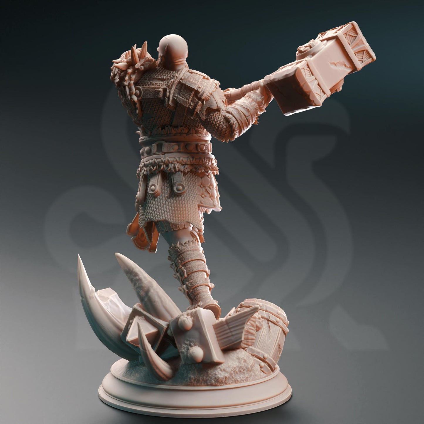 Human Giant Barbarian - Froth the Furious - 3D Printed Tabletop Figure for Dungeons & Dragons, DnD, Pathfinder RPGs, TTRPG