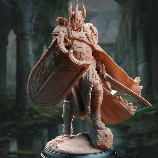 Enlightened Paladin of Justice - Caedes (Medium) - Tabletop Figure for Dungeons & Dragons, DnD, Pathfinder RPGs, TTRPG